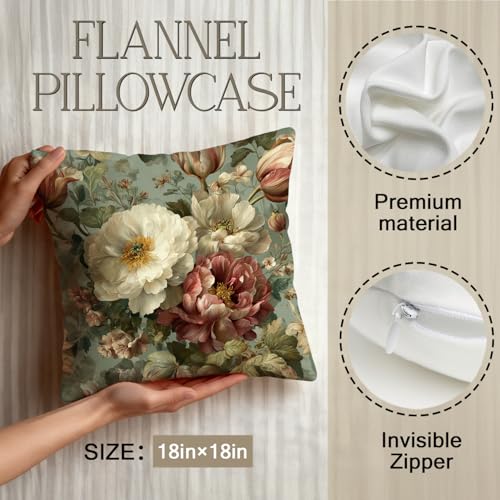 YOU FOUND ME Boho Throw Pillow Covers 18x18 Inch, Vintage Bohemian Carpet Print Pillowcase, Soft Decorative Cushion Cover for Couch Sofa Bedroom Living Room Decor (White&Pink) - color: White&pink