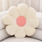 Sioloc Flower Shaped Throw Pillow - Butt Cushion & Seating Cushion, Cute Room Decor & Plush Pillow for Bedroom Sofa Chair (White, 29.5" )