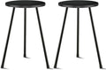 Black Tall Plant Stand Indoor Set of 2, Mid Century Wood Plant Table for Flower Pots, Metal Plant Holder, Modern Home Decor Small Round Side End Table (11.8"x20")