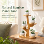 5 Tiered Desk Plant Stand Bamboo Tree Plant Shelf Tabletop Succulent Herb Stand Desktop Plant Stand Indoor Plant Rack for in Living Room Office Decoration (5 Tiered) - size: 5 Tiered
