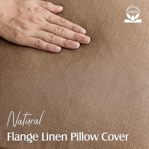 Foindtower Pack of 2, Decorative Linen Solid Throw Pillow Covers Soft Accent Cushion Case Boho Farmhouse Pillowcase for Chair Couch Sofa Bedroom Living Room Home Decor 16 x 16 Inch Light Khaki Brown - color: Brick, size: 16" x 16" (Pack of 2)