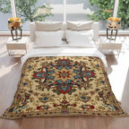 Boho Flower Throw Blanket for Couch Gifts for Women Bohemian Western Rustic Tribal Patterns Flannel Cozy Soft Thick Blankets Warm Plush Fleece Blanket for Bed Sofa 50" x 60" - size: 50" x 60"