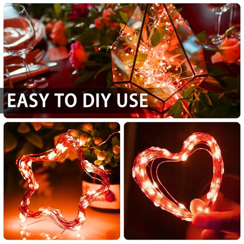 12 Pack Orange Fairy Lights Battery Operated, 7ft 20 LED Mini String Twinkle Lights for Christmas Halloween Mason Jars Centerpiece Table Decorations (12, Orange) - color: Orange