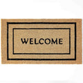 KANKUN Coco Coir Door Mat with Heavy Duty Backing, Welcome Doormat (17" x 30"), Doormat Entrance (Double Box) - color: Double Box