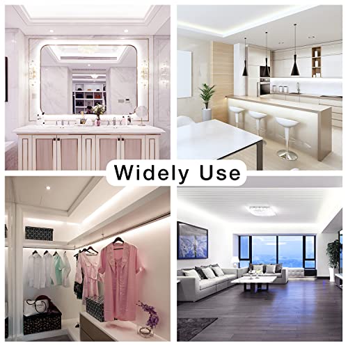 DAYBETTER White LED Strip Light, 100 ft Dimmable Strip, 6500K 24V Lighting Strips, 1800 LEDs 2835 Tape Lights for Bedroom, Kitchen, Mirror, Home Decoration(2 Rolls of 50 ft) - color: Daylight White, size: 100FT