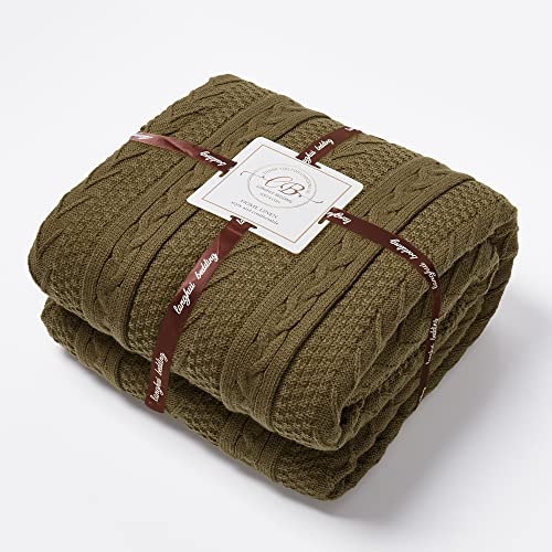 Longhui bedding Dark Brown Acrylic Cable Knit Sherpa Throw Blanket - Thick, Soft, Big, Cozy Dark Brown Knitted Fleece Blankets for Couch, Sofa, Bed - 50 x 63 Inches - color: Dark Brown, size: 50" x 63", Standard