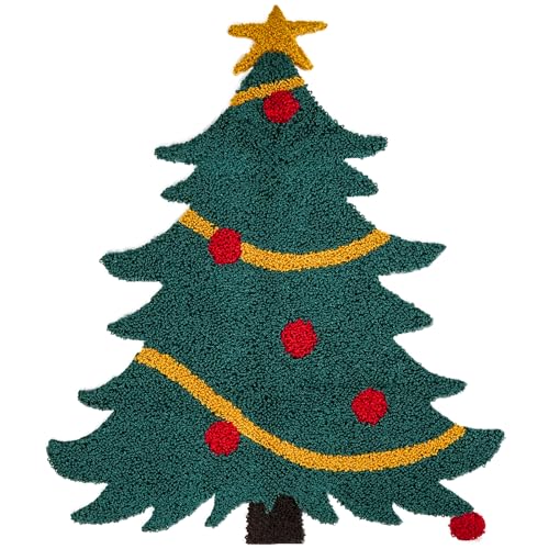 Adabana Christmas Tree Pillow Covers 18x18 Inch Farmhouse Tufted Star Winter Decorative Throw Pillow Cover Holiday Cushion Case Decor for Couch Living Room Sofa Bedroom(Green) - color: Christmas Tree:green