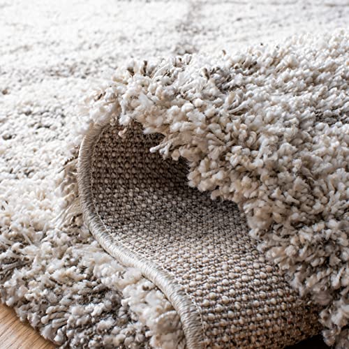 SAFAVIEH Hudson Shag Collection Accent Rug - 2' x 3', Grey & Beige, Modern Trellis Design, Non-Shedding & Easy Care, 2-inch Thick Ideal for High Traffic Areas in Foyer, Living Room, Bedroom (SGH281J) - color: Grey/Beige, size: 2' x 3' (Rectangular)