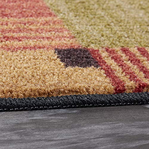 Mohawk Home Alliance Modern Geometric 1' 8" x 2' 10" Area Rug - Red - Perfect for Living Room, Dining Room, Office - size: 1'8" x 2'10" (Rectangular)