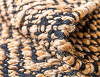 Unique Loom Braided Jute Collection Area Rug - Assam (3' 3" x 5' 1" Rectangle, Black/ Natural) - color: Black/Natural, size: 3'3" x 5'1" (Rectangular)