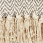 DII Chevron Throw Collection Handloomed Cotton, 50x60, Gray - color: Gray, size: 50x60"