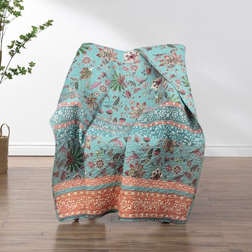 Greenland Home Barefoot Bungalow Audrey Throw Blanket, Chocolate,60 x 50-inch - color: Chocolate