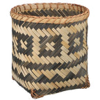 MAGICLULU Bamboo Weaving Basket 8.26X7.87X7.87In Woven Trash can Sundries Organizer Decorative Storage for Home Kitchen Office