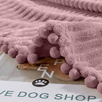 DISSA Fleece Blanket Twin Size – 60x80, Pink - Soft, Plush, Fluffy, Fuzzy, Warm, Cozy – Perfect Throw for Couch, Bed, Sofa - with Pompom Fringe - Flannel Blanket - color: Pink, size: 60x80"