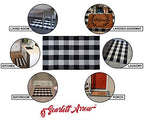 Buffalo Plaid Rug 28" x 43" - Indoor/Outdoor Black and White Checkered Rug - Area Rugs for Layered Door Mats Washable Carpet for Porch/Kitchen/Farmhouse - Washable Thick Plaid Hand-Woven Fabric