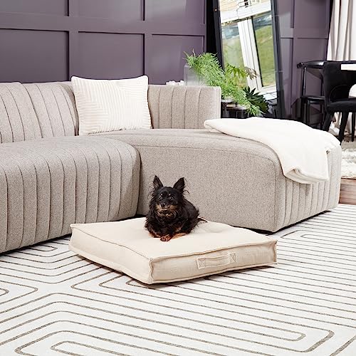 South Pine Porch Mila Square Tufted Pillow Style Dog Bed, Cream, Small (24" x 24") - color: Cream, size: Small (24" x 24")
