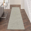 Nourison Home Positano Light Grey 2'2" x 12' Area Rug - Easy Clean, Non Shedding, Bed Room, Living Room, Dining Room, Kitchen (12' Runner) - color: Light Grey, size: 2'2" x 12' (Runner)