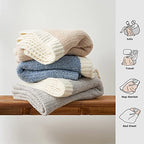 Snuggle Sac Twin XL Bed Blanket 66x90 inches, Super Soft Warm Beige Blankets for Bed, Living Room, Luxurious Microfiber Blanket Dupes, Heather Beige, 66x90 inches - color: Heather Beige, size: Twin-XL(66"x90")