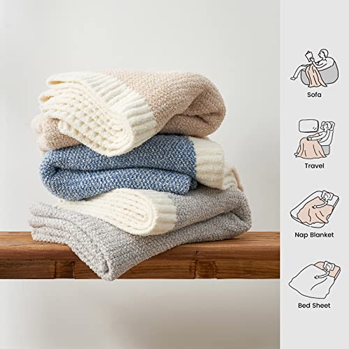 Snuggle Sac Twin XL Bed Blanket 66x90 inches, Super Soft Warm Beige Blankets for Bed, Living Room, Luxurious Microfiber Blanket Dupes, Heather Beige, 66x90 inches - color: Heather Beige, size: Twin-XL(66"x90")