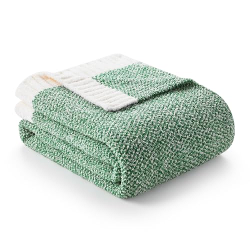 Snuggle Sac Green Throw XL Blanket 50x70,Super Soft Warm Blankets Oversized Throw Knit Blankets Fuzzy Plush Blanket, Heather Green, 50x70 inches - color: Green, size: Throw-XL(50"x 70")