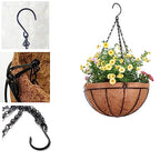 3 Pack16 inches Black Hanging Basket Chain,Flower Pot Basket Chains 3 Point Replacement Chain Hangers for Lanterns, Bird Feeders, Planters and Other Ornaments