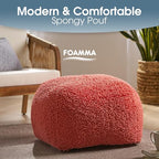 Foamma Pouf Ottoman 20" 20"x14", Yellow - Square Ottoman Foot Rest for Living Room and Bedroom, Spongy Pouf Footstool with Microfiber Chenille Cover, Foot Rest for Couch with Removable Cover - color: Yellow