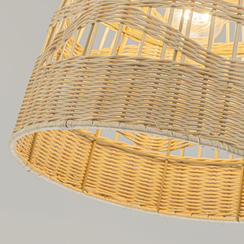 Modern Japandi Handmade Rattan Pendant Light (Dome)