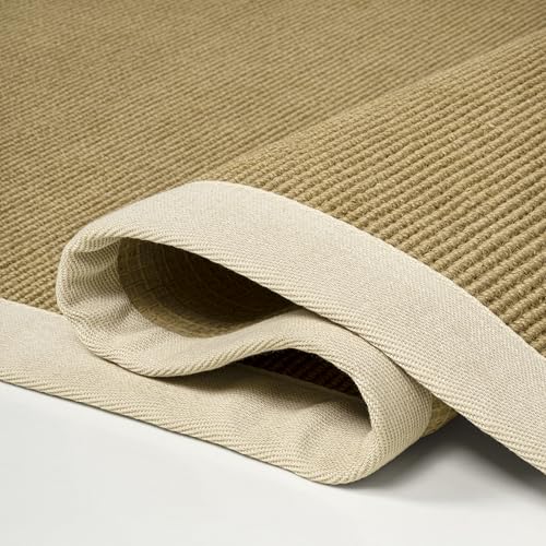 JONATHAN Y Border Jute Runner Rug Natural/Beige 2X8 ft, Camden Farmhouse Cottage for Living Room, Bedroom, Kitchen, Office, Easy-Cleaning, High Traffic, Pet-Friendly, Non-Shedding KTN100A-28 - color: Natural/Beige, size: 2'2" x 8' (Runner)
