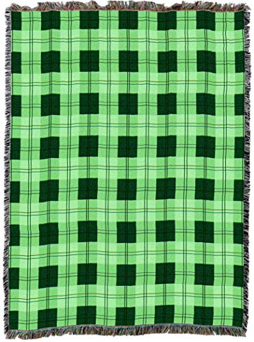 Pure Country Weavers Gooseberry Plaid Blanket - Gift Tapestry Throw Woven from Cotton - Made in The USA (72x54) - color: Gooseberry