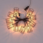 Outdoor Patio String Lights Plug in with 10 Incandescent Bulbs, Handwoven Beaded Copper Wire Style Decorative Lantern String Lights Connectable Weatherproof for Pergola, Porch, Mantel, Indoor Decor