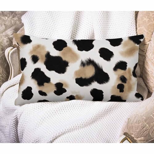 EKOBLA Leopard Print Square Throw Pillow Covers Safari Camouflage Jungle African Wild Fur Farmhouse Rectangle Cushion Cover Pillowcases Cotton Linen Cushion Cover 12x20 Inches - color: Multi-bs05, size: 20" x 12" (Pack of 1)