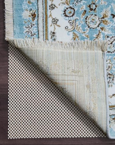 Veken Non Slip Rug Pad Gripper 8 x 10 Feet Extra Thick Pads for Any Hard Surface Floors, Keep Your Rugs Safe and in Place, Under Carpet Anti Skid Mat - size: 8' x 10' (Rectangular), style: White