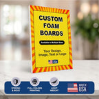 Custom Poster Boards by DC | Foam Board Poster Custom Printing, Personalized Foam Board Sign | Made in USA | Custom Foam Board Poster Printing (Stand not Included) - color: Foam Board