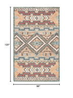 SAFAVIEH Area Rug 8x10 - Kilim Collection - Large - Natural & Blue, Handmade Flat Weave Jute, Ideal for Living Room, Bedroom, Office, Dining Space (KLM760M) - size: 8' x 10' (Rectangular)