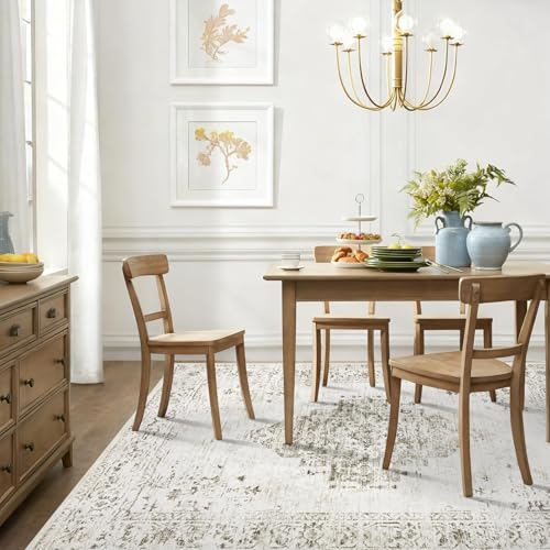6x9 Area Rugs for Living Room: Washable Vintage Large Retro Rug Soft Non-Slip Indoor Low Pile Carpet for Bedroom Dining Room Nursery Office (Taupe, 6' x 9') - color: Taupe, size: 6' x 9' (Rectangular)