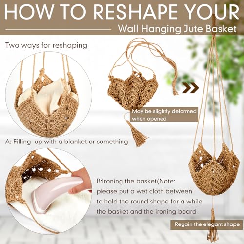 Shappy 3 Pack Boho Macrame Plant Hanger, Large Hanging Planter Plant Holder Pot Hanger Hanging Basket Wall Planters, Plants Lover Gift for Indoor Garden (Classic,Brown) - color: Brown, size: Classic