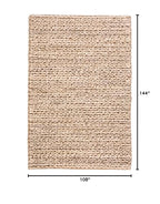Dash and Albert Jute Area Rug - 8.5 X 11.5 Bleached Oak Solid Handwoven Accent Rug - Durable, Eco-Friendly, High Traffic Areas Hallway, Bedroom, Stairs - Premium Luxury Hotel Quality Soft Breathable - color: Jute Woven Bleached Oak, size: 8'6" x 11'6" (Re