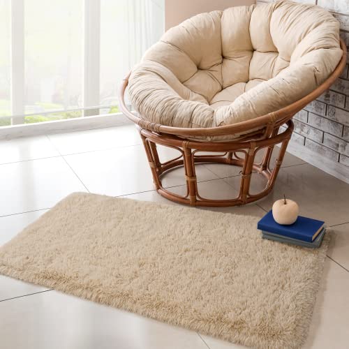 Chicrug Soft Runner Rug for Bedroom Living Room Plush Fluffy Rug 2x4 Feet, Shag Furry Runner Rug Carpet Non Shedding for Nursery Children Kids Girls Room Home Decorative, Camel - color: Camel, size: 2' x 4' (Runner)