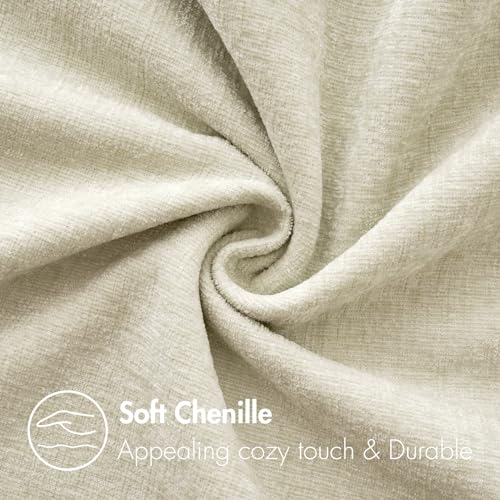 MIULEE Pack of 2 Cream Throw Pillow Covers 18x18 Inch Natural Soft Pillow Covers for Sofa Living Room Spring Home Decor Couch Solid Dyed Cases - color: Cream, size: 18" x 18" (Pack of 2)