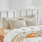 WARMDERN Waffle Weave Pillowcases Body Size 1 Pack Pillow Cases Soft Microfiber Pillow Case Covers Set of 2 Boho Woven Textured Pillowcase with Envelope Closure(Khaki, Body, 20x54 Inches) - color: Khaki-waffle Weave, size: 20" x 54" (Pack of 1)