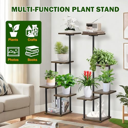 2 Packs Plant Stand Indoor Wood Flower Stand for Multiple Plants 40.6 Inch Indoor Plant Shelf 5 Tiered Corner Plant Stand Shelves Plant Rack Display Flower Holder for Living Room Patio Balcony Décor