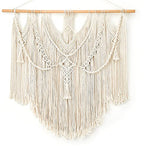 Mkono Macrame Wall Hanging Boho Home Decor Chic Woven Decoration for Bedroom Living Room Apartment Dorm Gallery Perfect Handmade Christmas Gift Ideas, 1 Pack, Large Size, 36"x35"