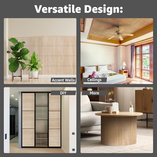 Art3d Natural Bamboo Wall Panel for Interior Wall Decor, Renewable Pole Wrap Wainscoting Paneling for Wall Ceiling Furniture Cabinet Office, 12 x 96 Inch - Carbonized, 1-Pack - color: Carbonized, size: 1-12" x 96"