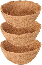 Legigo 3 Pack 12 Inch Hanging Basket Coco Liners Replacement, 100% Natural Round Coconut Coco Fiber Planter Basket Liners for Hanging Basket Flowers/Vegetables - color: 3pcs, size: 12 Inch