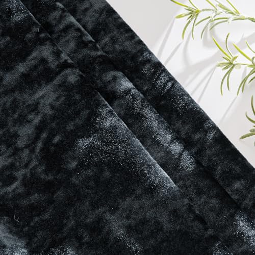 MIULEE Velvet Throw Pillow Covers Set of 2, Soft Neutral Decorative Pillow Cases with Luxurious Textured Vintage Cushion Covers for Home Decor Couch Sofa Bed,Black 18x18 inch - color: Black, size: 18" x 18" (Pack of 2)