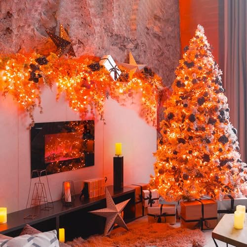 Ineximun 24 Pack LED Fairy Lights Battery Operated 7Ft 20Led Mini String Lights Waterproof Christmas for Mason Jars Bedroom DIY Party Wedding Christmas Decor Orange - color: Orange