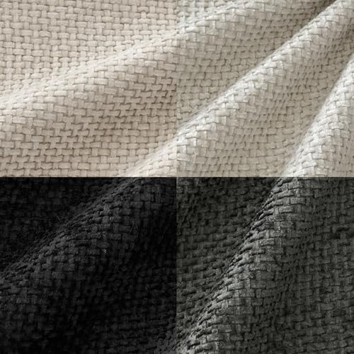 MIULEE Pack of 4 Halloween Couch Throw Pillow Covers 16x16 Inch Neutral Cream/Grey Soft Decorative Chenille Pillow Covers Farmhouse Accent Cushion Covers for Boho Home Decor Sofa Bedroom Living Room - color: Neutral Cream/Grey, size: 16" x 16" (Pack of 4)