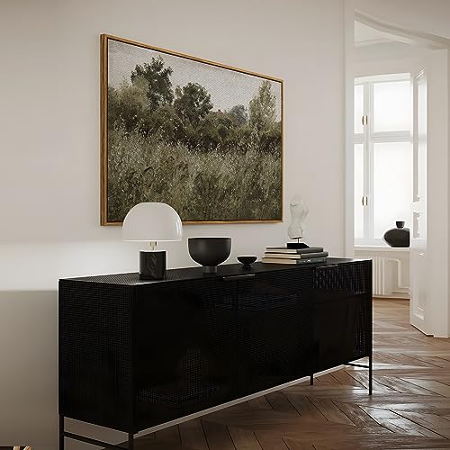InSimSea Framed Canvas Wall Art, Countryside Field Modern Farmhouse Decor, Canvas Wall Art for Bedroom, French Country Decor, 24"x36" - color: Grassland, size: 36"L x 24"W