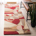 SAFAVIEH Rodeo Drive Collection Runner Rug - 2'6" x 10', Beige & Multi, Handmade Mid-Century Modern Abstract Wool, Ideal for High Traffic Areas in Living Room, Bedroom (RD845A) - color: Beige/Multi, size: 2'6" x 10' (Runner)