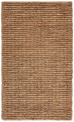 SAFAVIEH Area Rug 3x5 - Natural Fiber Collection - Natural Brown, Handmade Jute, Farmhouse Style, Chunky Textured Thick Pile (NF750C) - color: Natural, size: 3' x 5' (Rectangular)